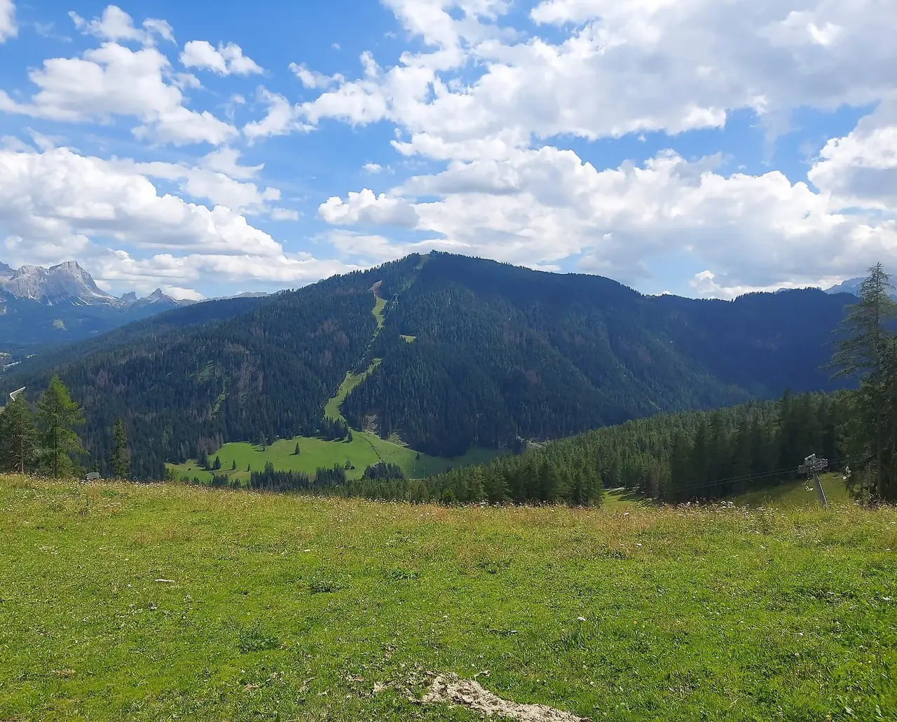 Panorama dal rifugio Utia Vaciara, in Alta Badia
