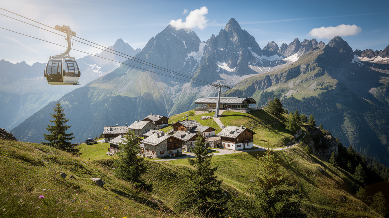 Funivia Chamois - Buisson - Vista panoramica, Vallee d'Aosta