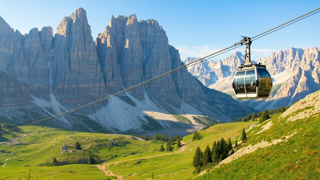 Funivia Passo Pordoi - Giardino - Vista panoramica, Trentino-Alto Adige