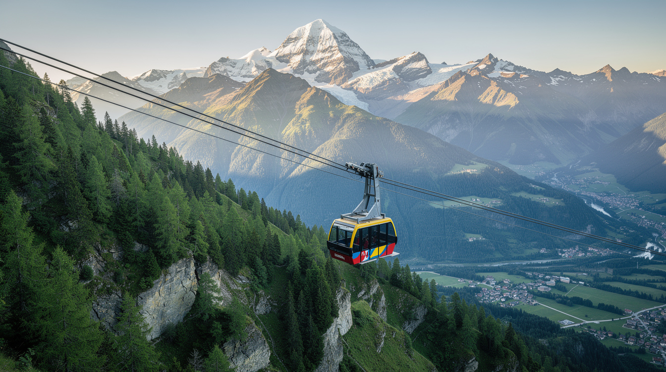 Funivia Pre-Saint-Didier - Preneve - Vista panoramica, Vallee d'Aosta