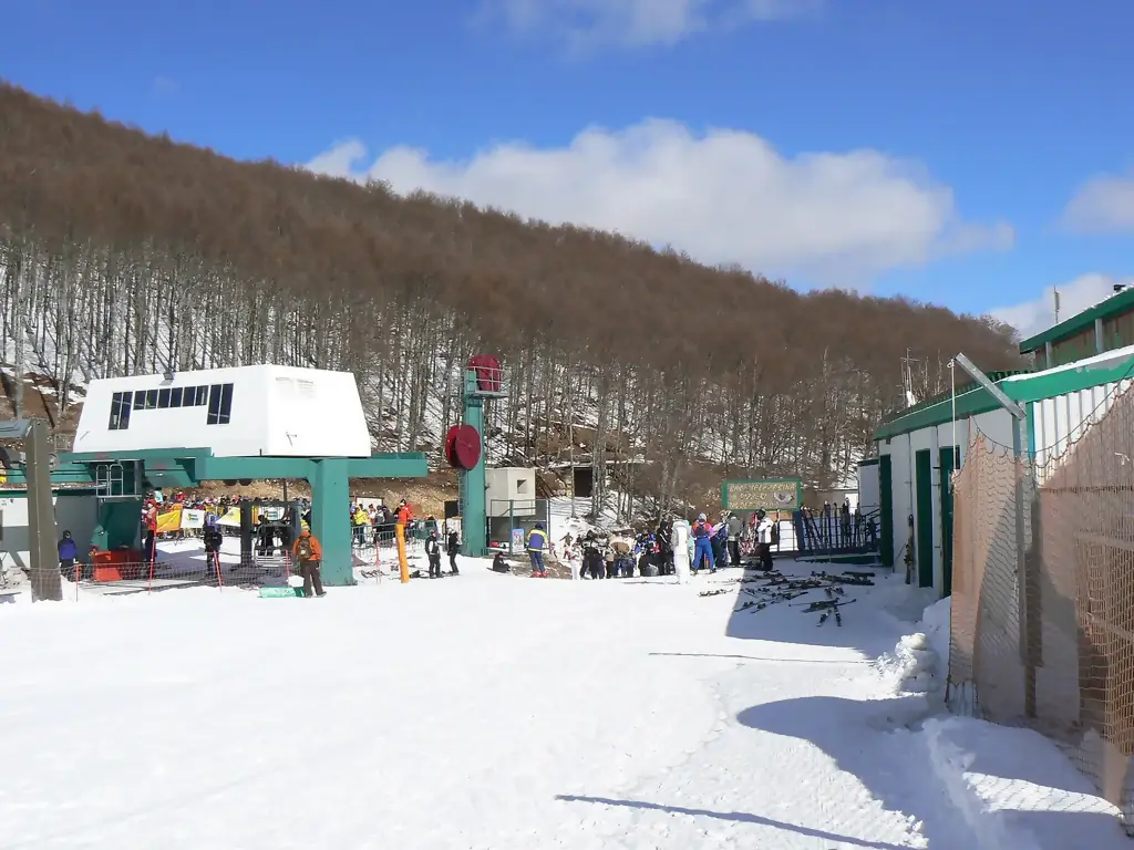 La pista di Aremogna, sopra Roccaraso in Abruzzo
