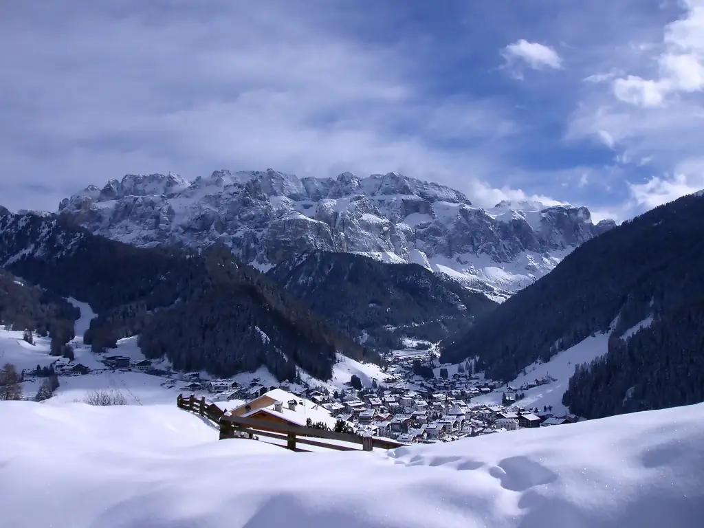 Il paese di Selva di Val Gardena, in Alto Adige
